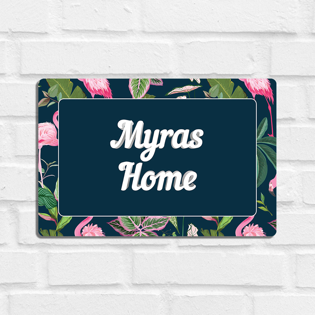 Flamingo Foliage Name Plate - Standard