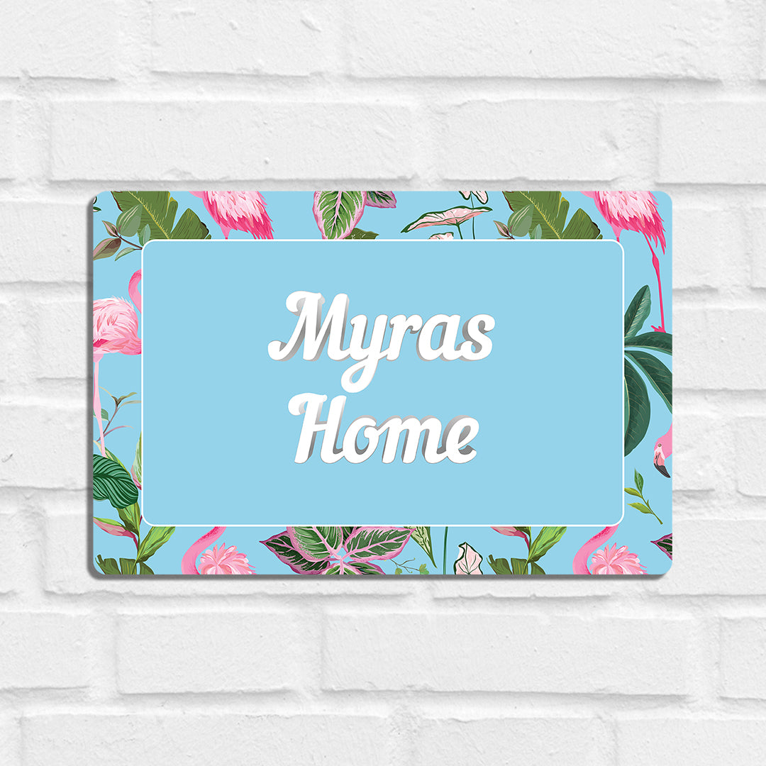 Flamingo Foliage Name Plate - Standard