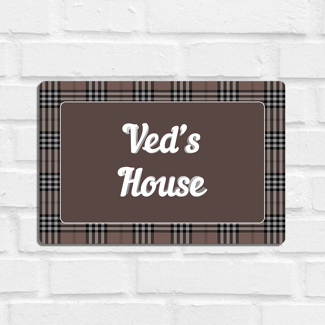 Tartan Name Plate - Standard