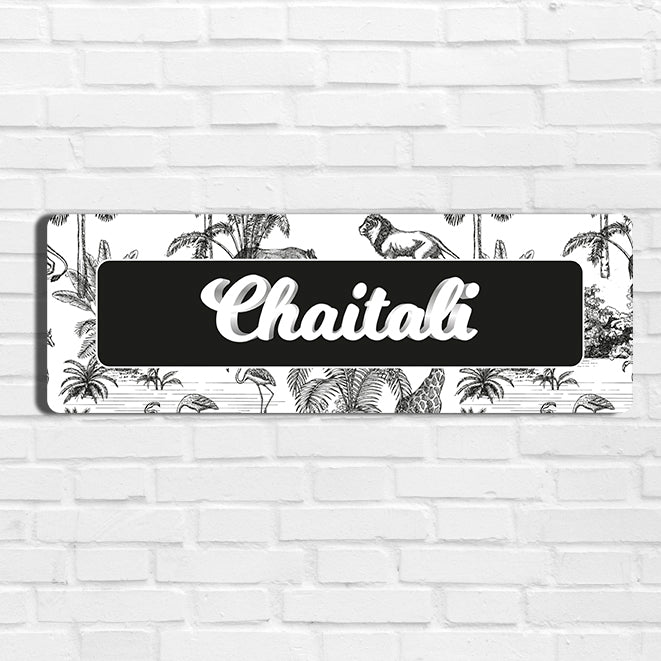 Savanna Noir Name Plate - Petite