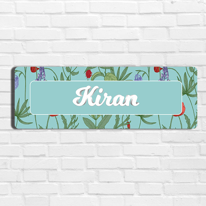 Scarlet Bloom Name Plate - Petite