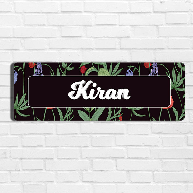 Scarlet Bloom Name Plate - Petite