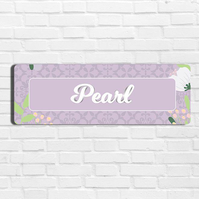 Royal Bloom Name Plate - Petite