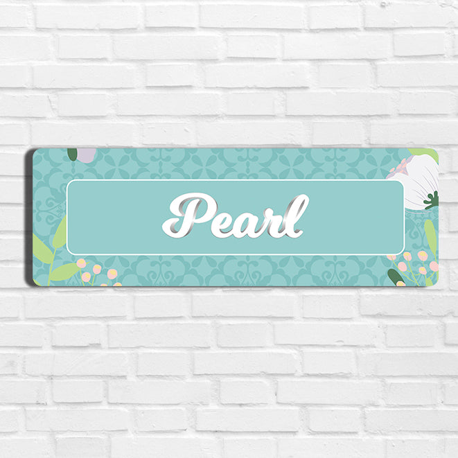 Royal Bloom Name Plate - Petite