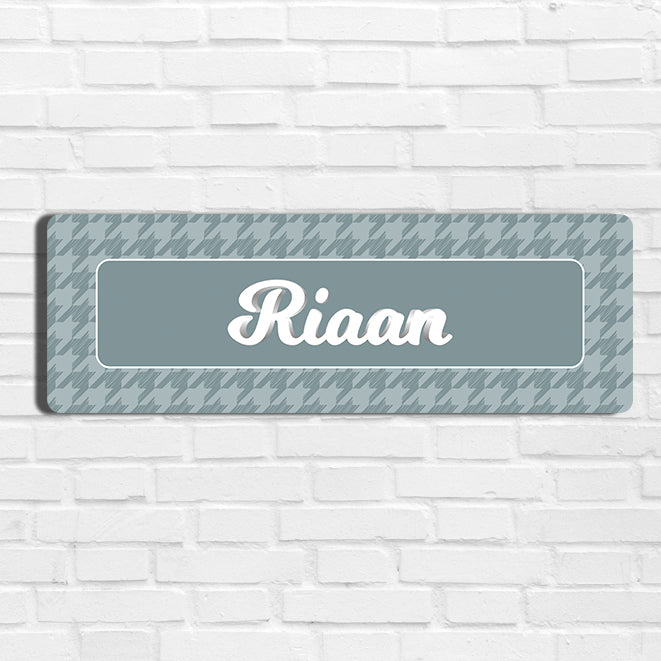 Houndstooth  Name Plate - Petite