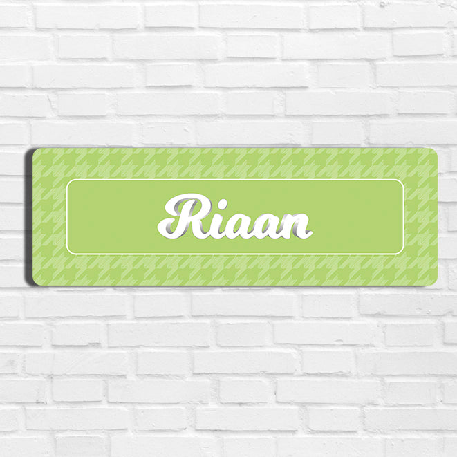 Houndstooth  Name Plate - Petite