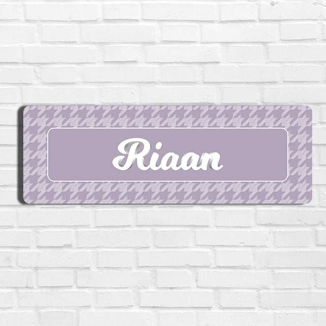 Houndstooth  Name Plate - Petite