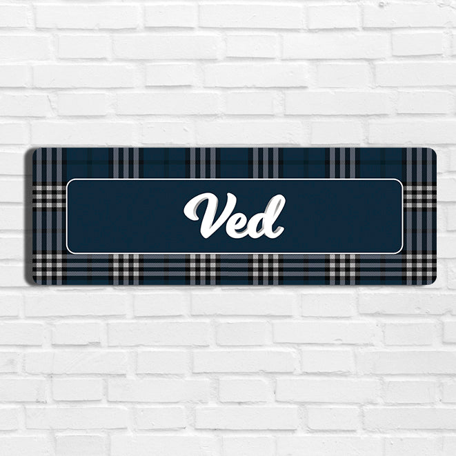 Tartan Name Plate - Petite