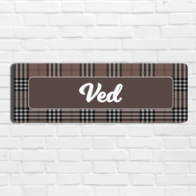 Tartan Name Plate - Petite