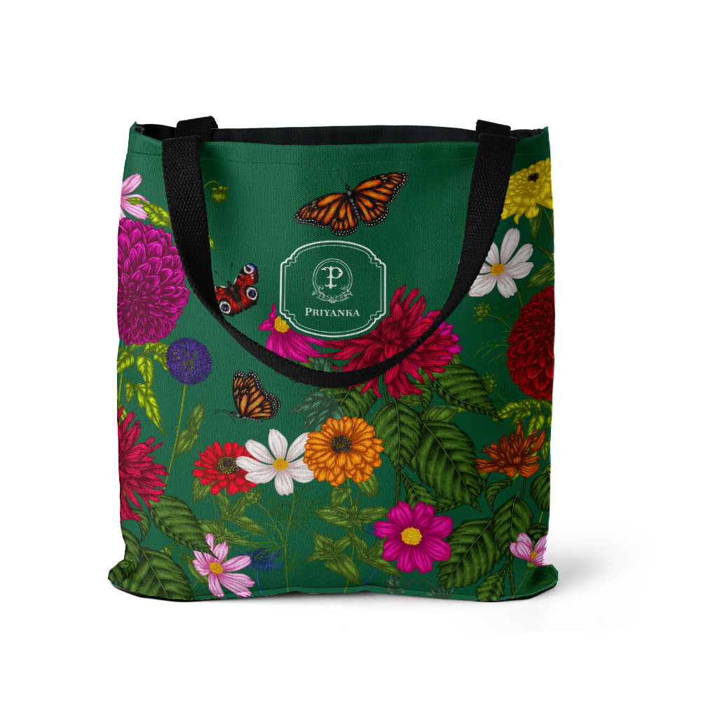 Floral Flutter Tote Bag