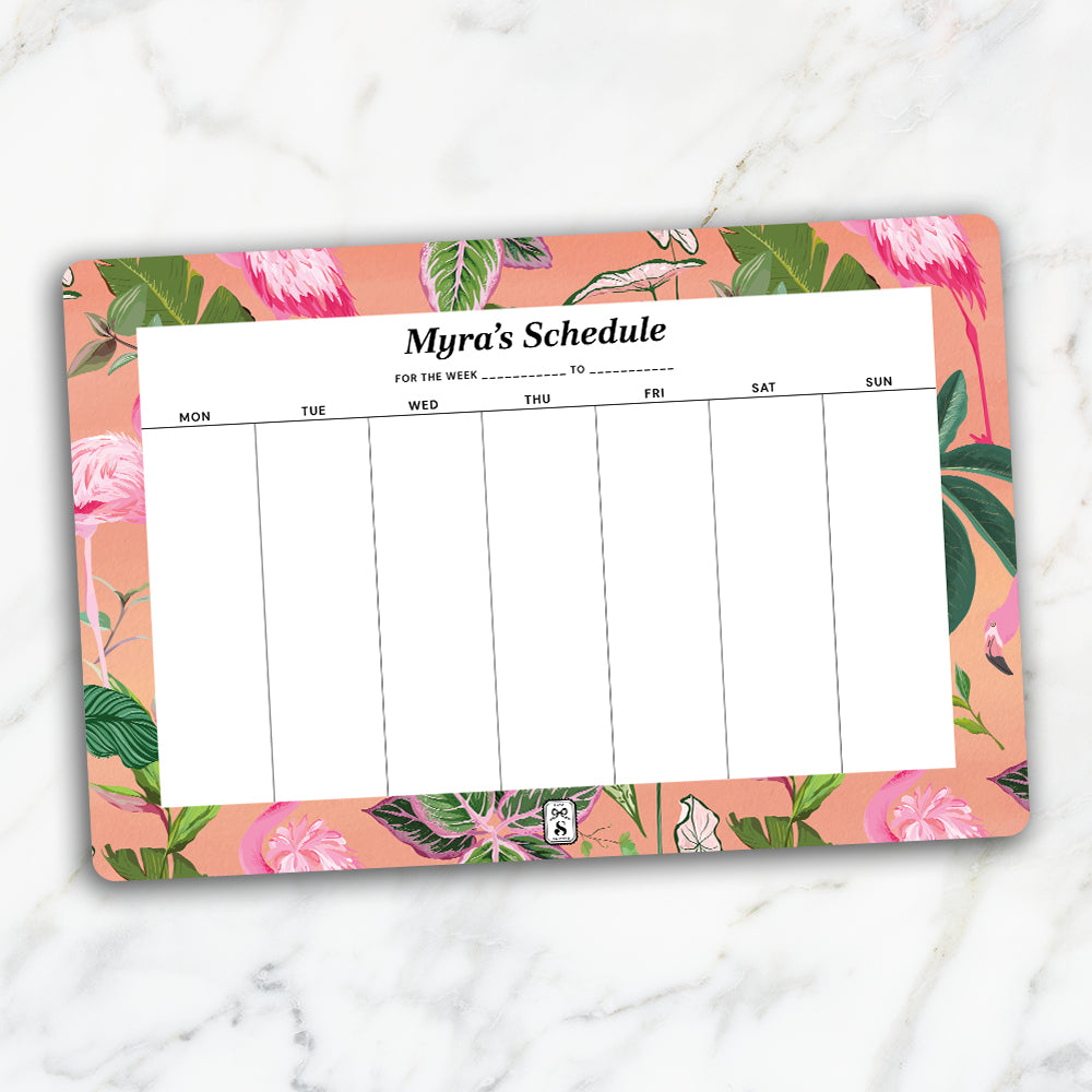 Flamingo Foliage Weekly Planner