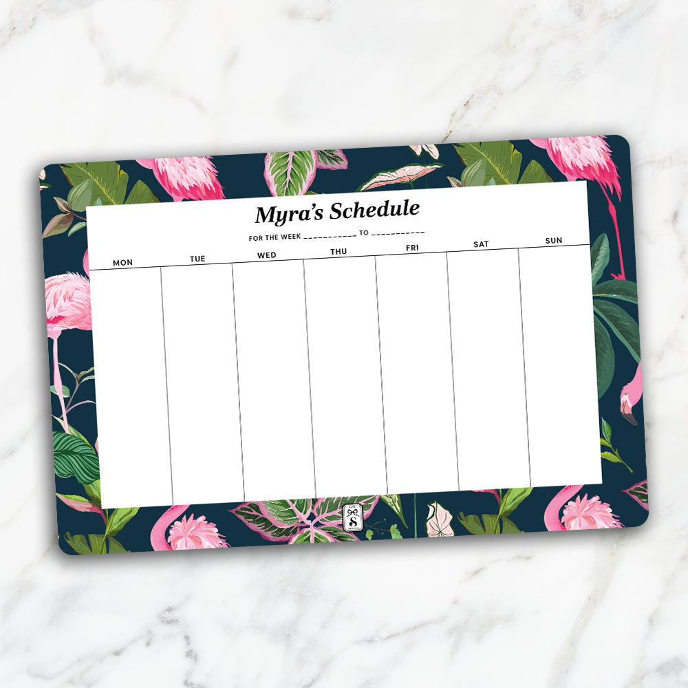 Flamingo Foliage Weekly Planner