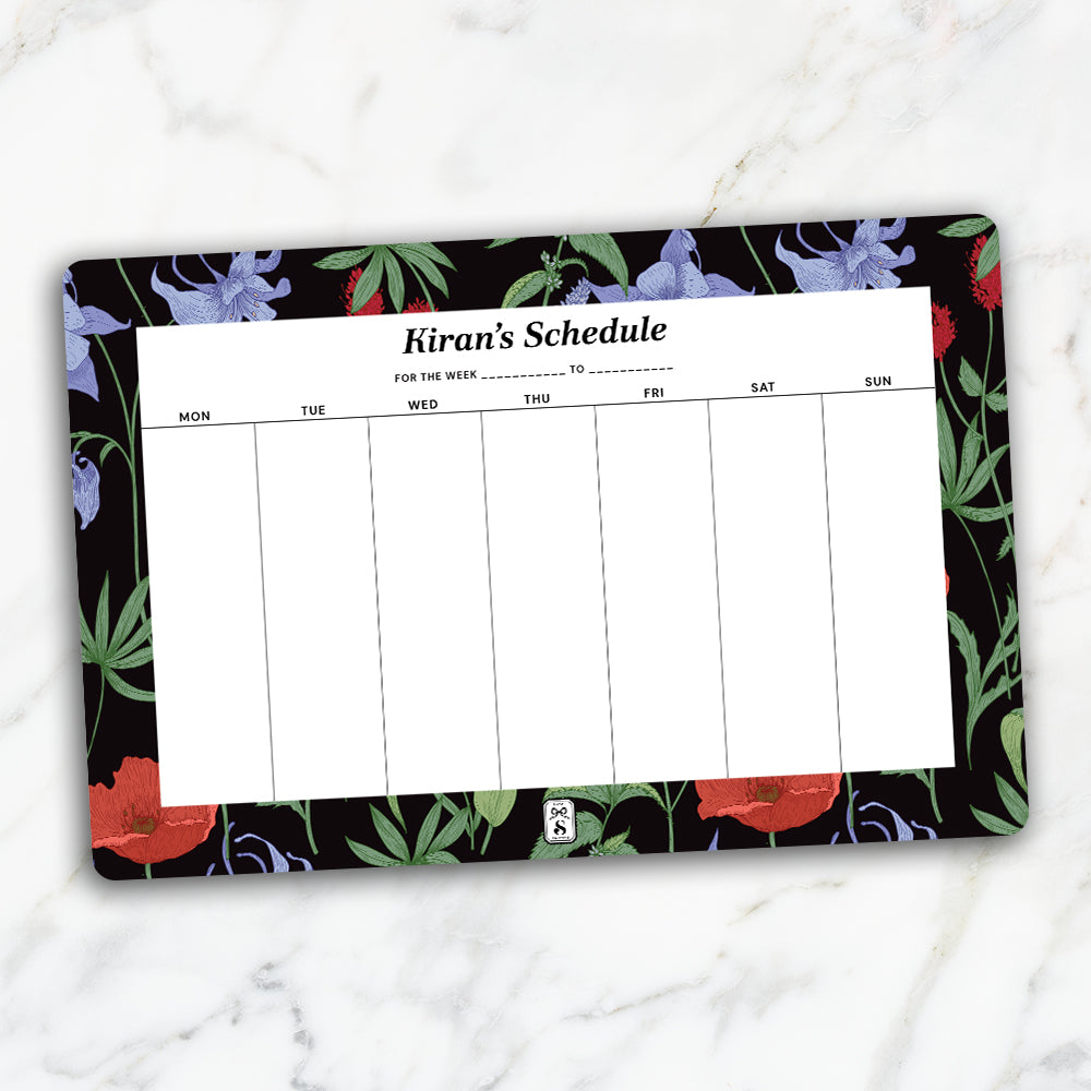 Scarlet Bloom Weekly Planner