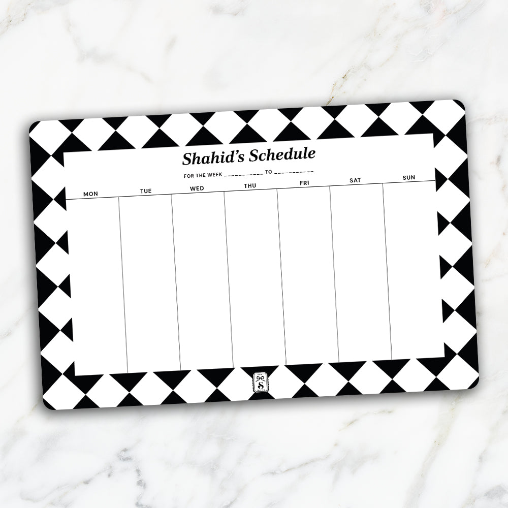 Checkered Weekly Planner