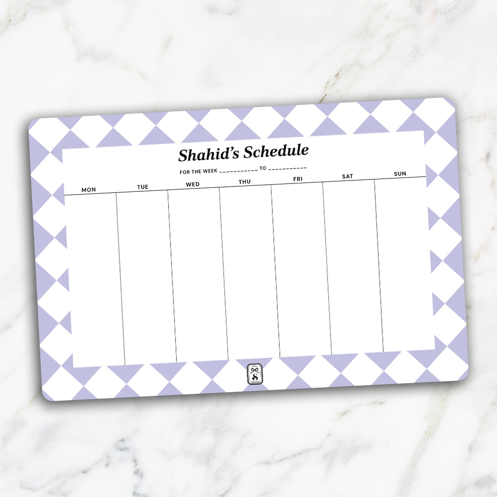 Checkered Weekly Planner