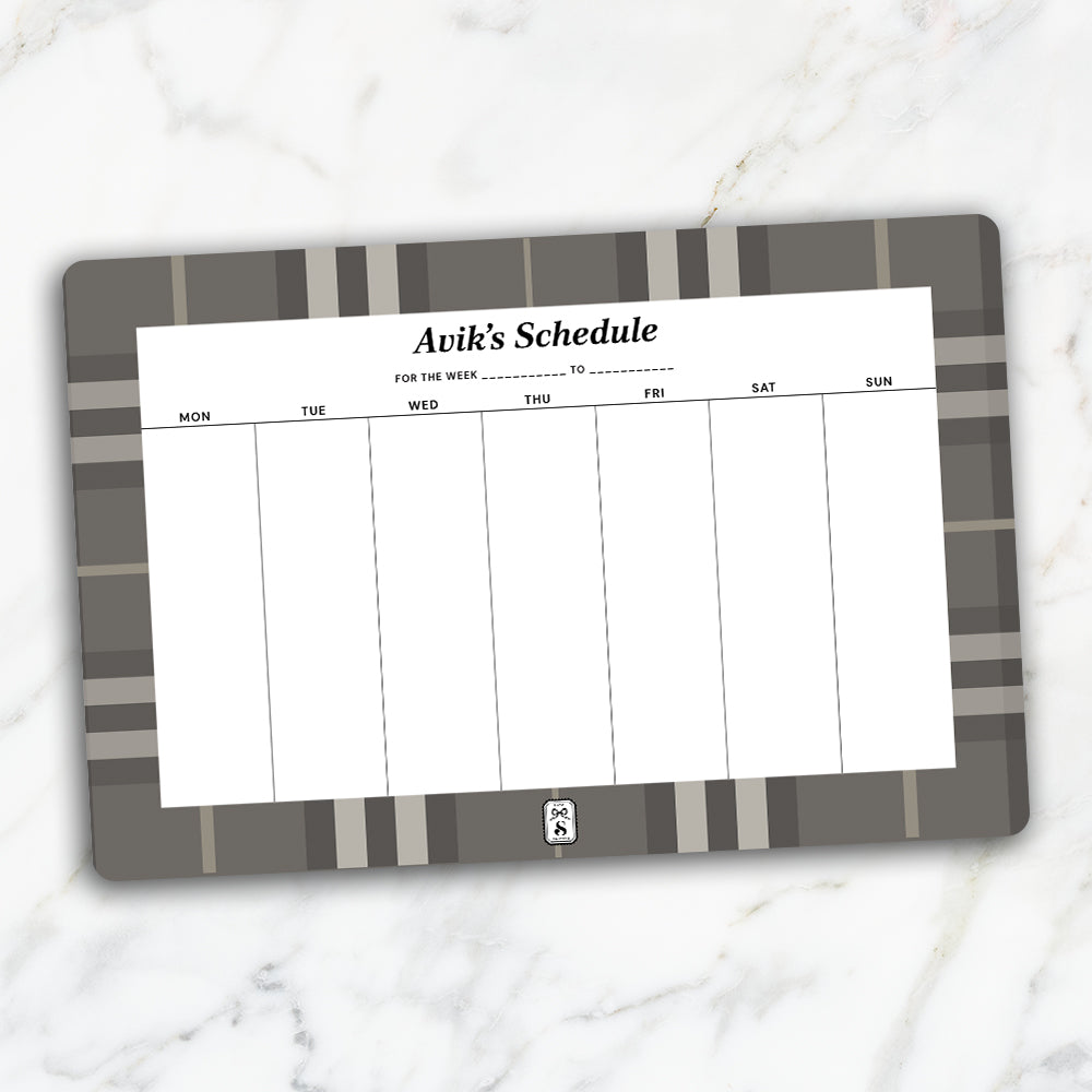 Plaid Weekly Planner