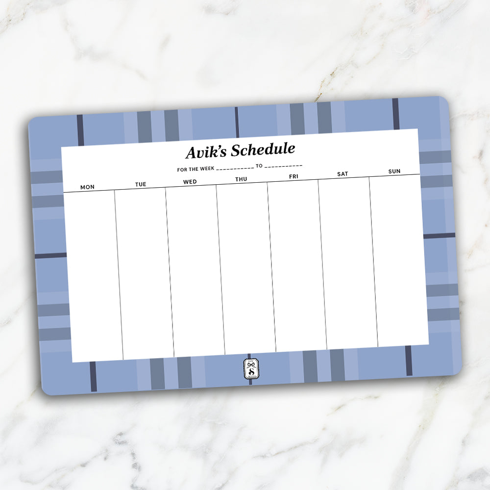 Plaid Weekly Planner