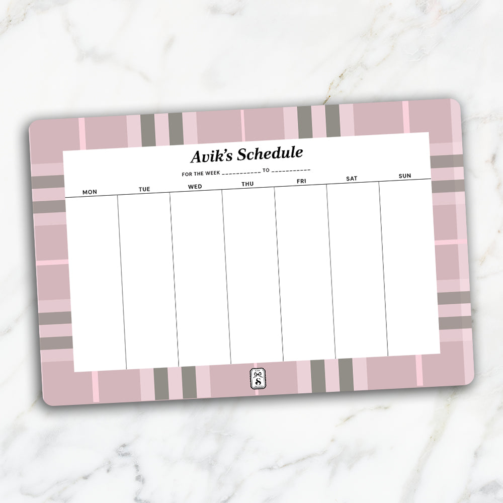 Plaid Weekly Planner