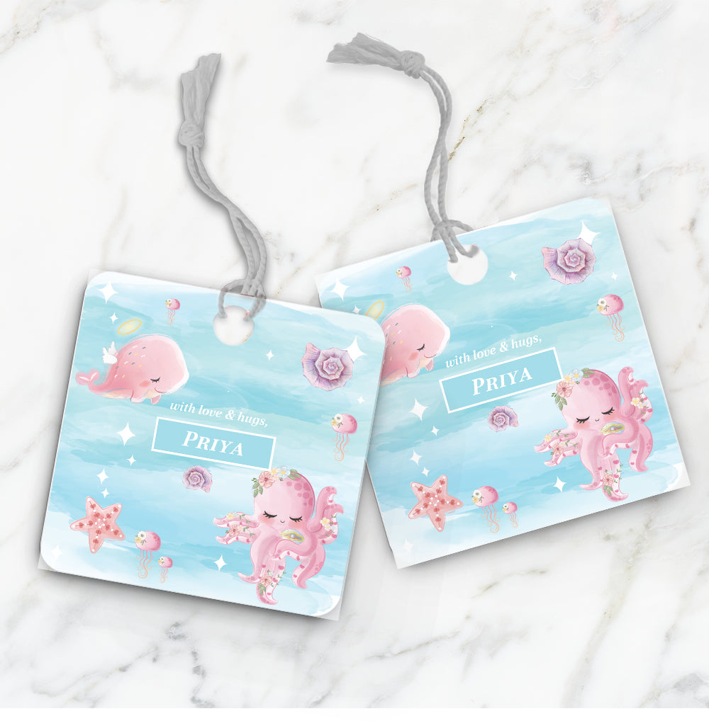 Blushing Underseas Gift Tag (kids)