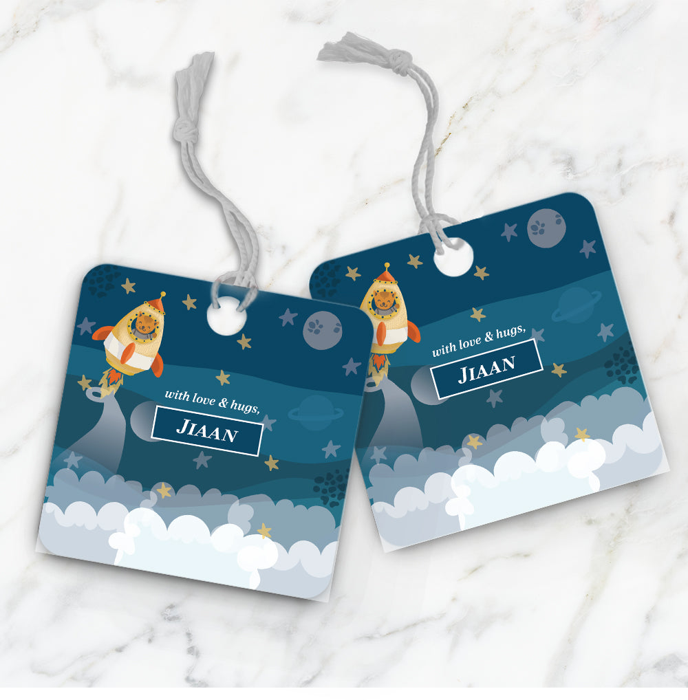 Rocket Bear Gift Tag (kids)