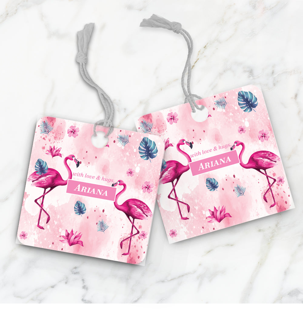 Flamingo Fiesta Gift Tag (kids)