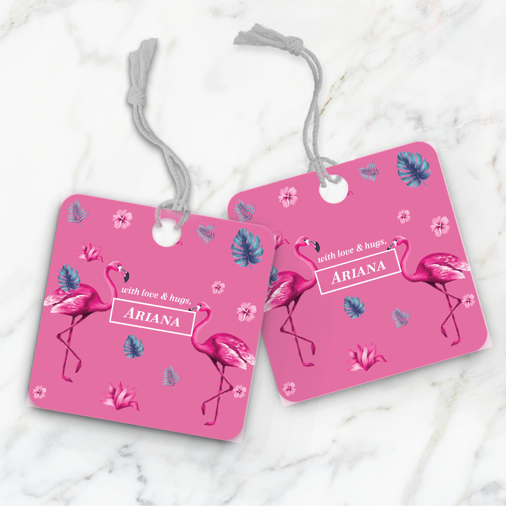 Flamingo Fiesta Gift Tag (kids)