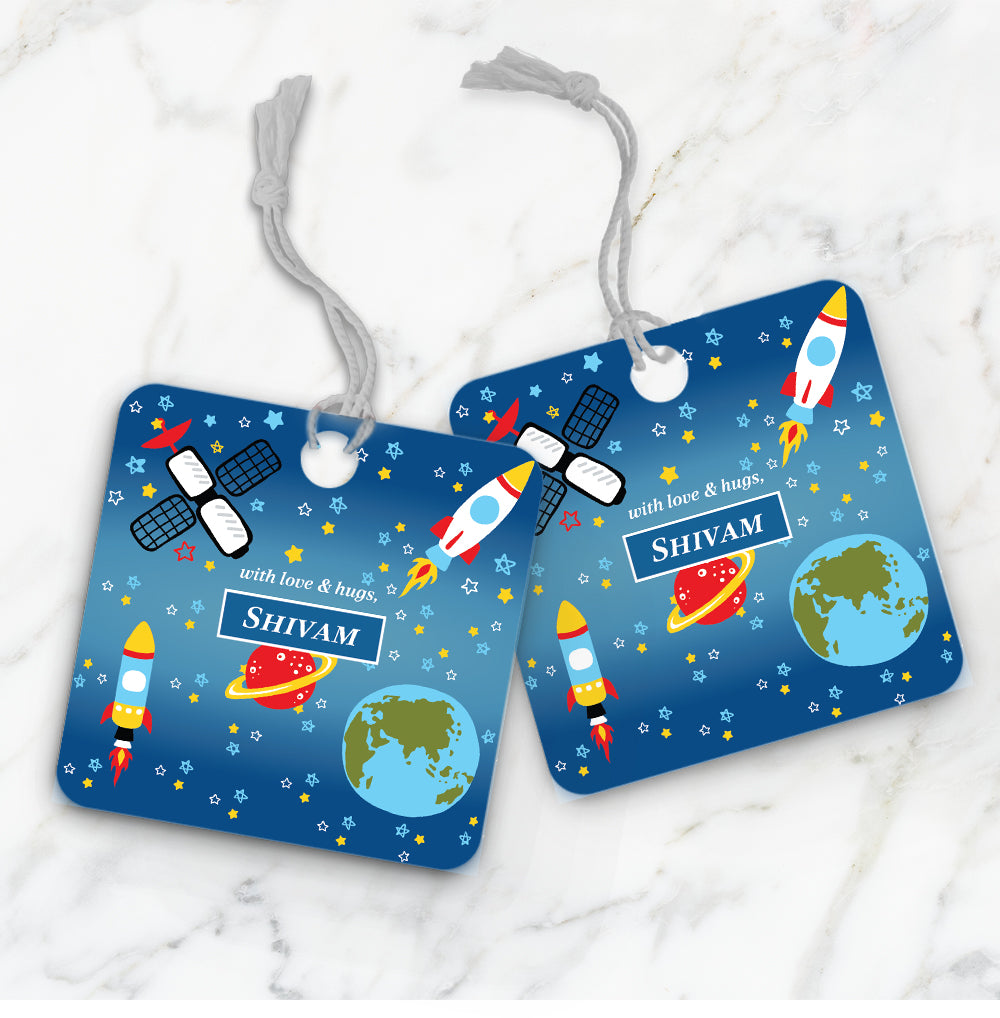 Space Satellites Gift Tag (kids)