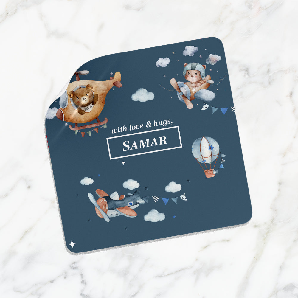 Teddy's Flight Gift Sticker - set of 24