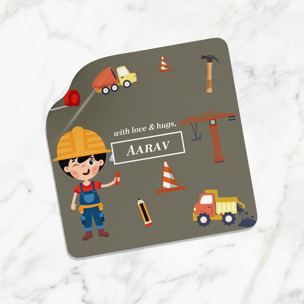 Little Builder Gift Sticker - set of 24