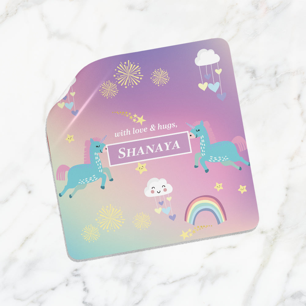 Unicorns & Rainbow Gift Sticker - set of 24