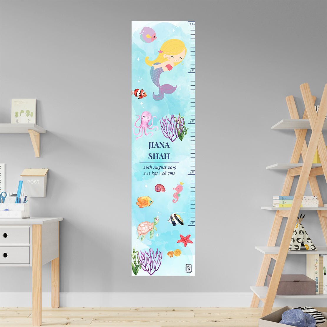 Lil Mermaid Height Chart (kids)