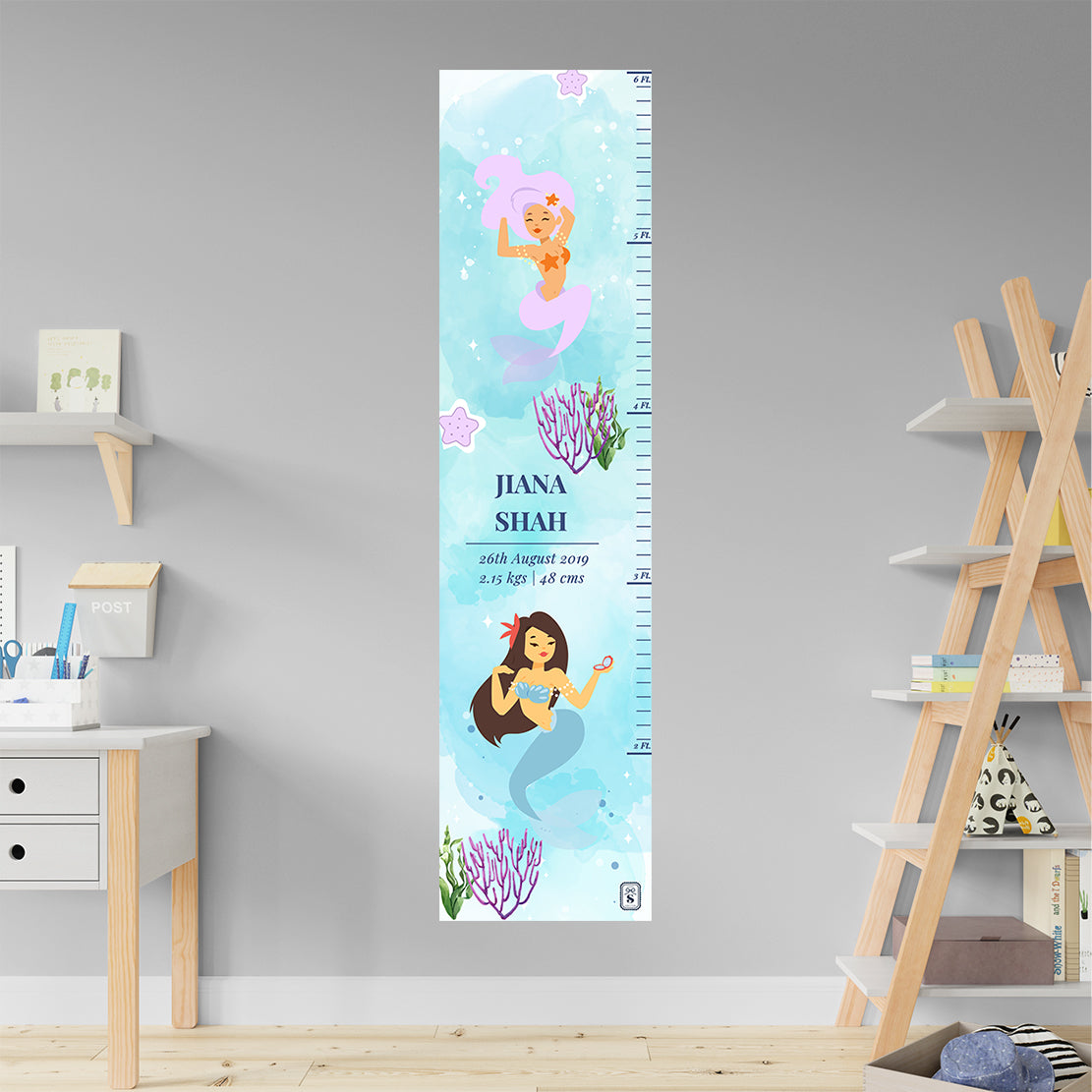 Sassy Mermaid Height Chart (kids)