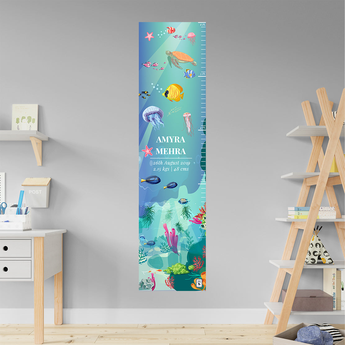 Ocean Bed Height Chart (kids)