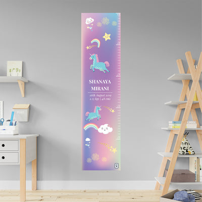 Unicorns & Rainbow Height Chart