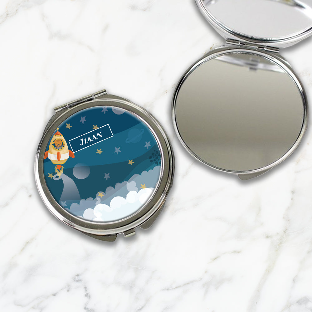 Rocket Bear Kids Compact Mirror