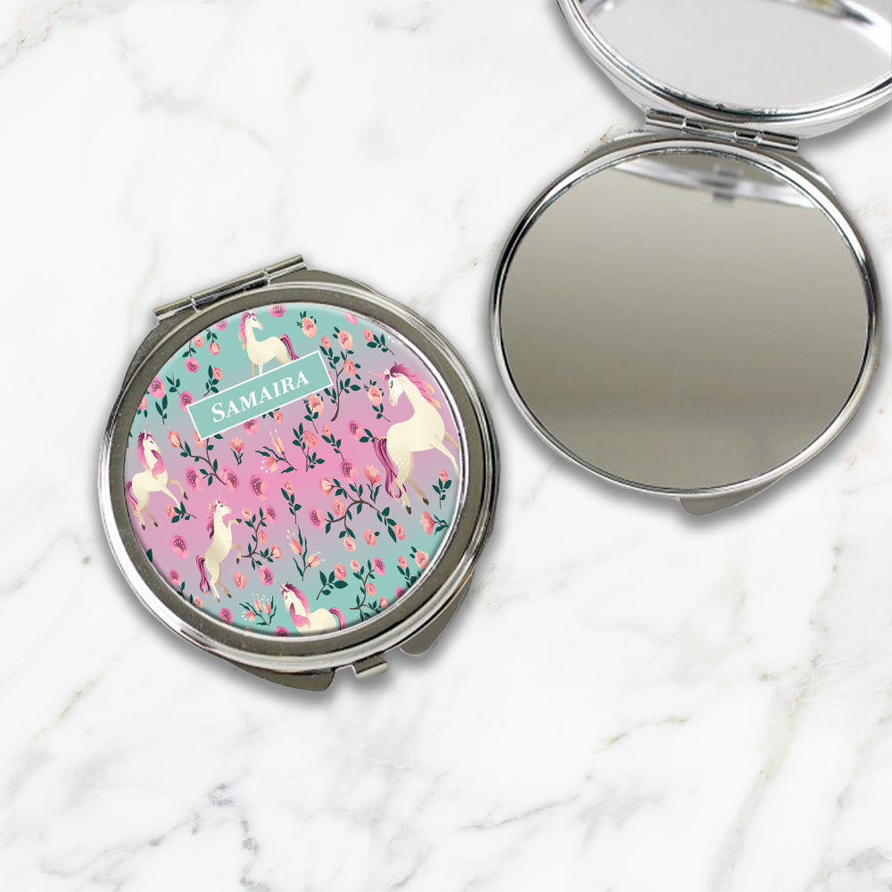 Unicorn Paradise Kids Compact Mirror