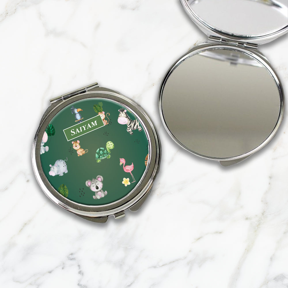 Jungle Friends Kids Compact Mirror