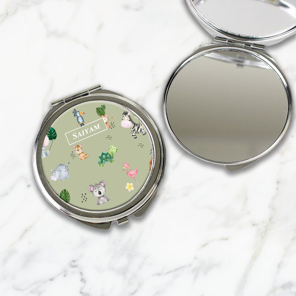 Jungle Friends Kids Compact Mirror