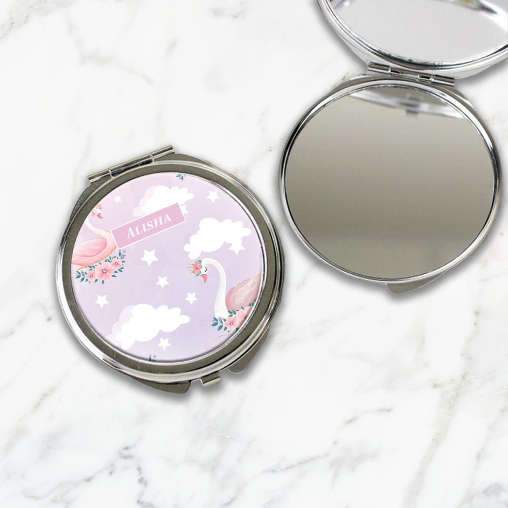 Swan Princess Kids Compact Mirror