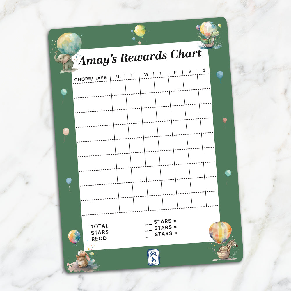 Balloon Safari Kids Reward Chart