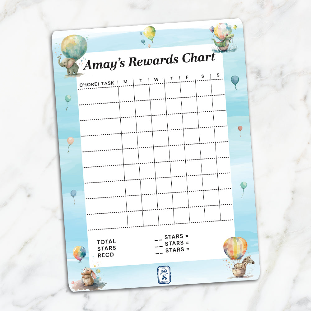 Balloon Safari Kids Reward Chart