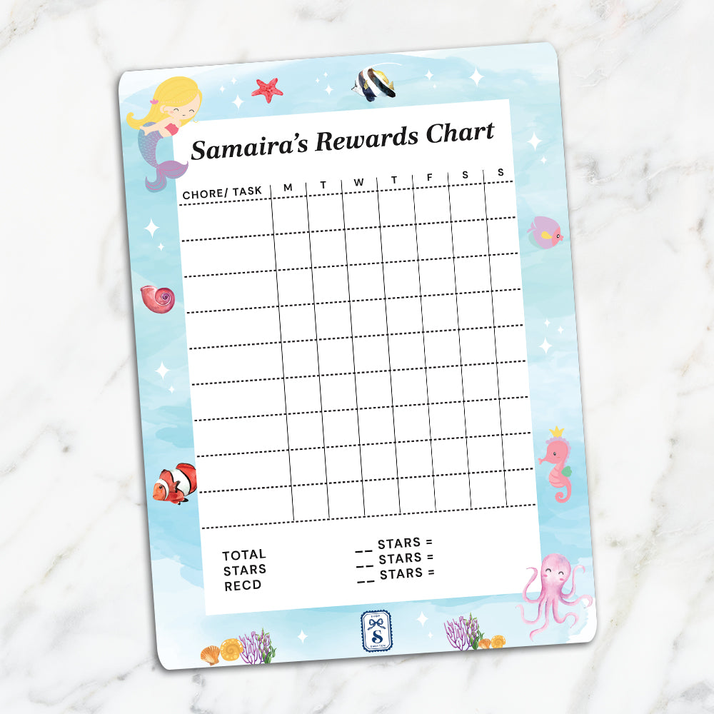 Lil Mermaid Kids Reward Chart