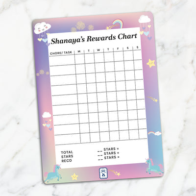 Unicorns & Rainbow Reward Chart