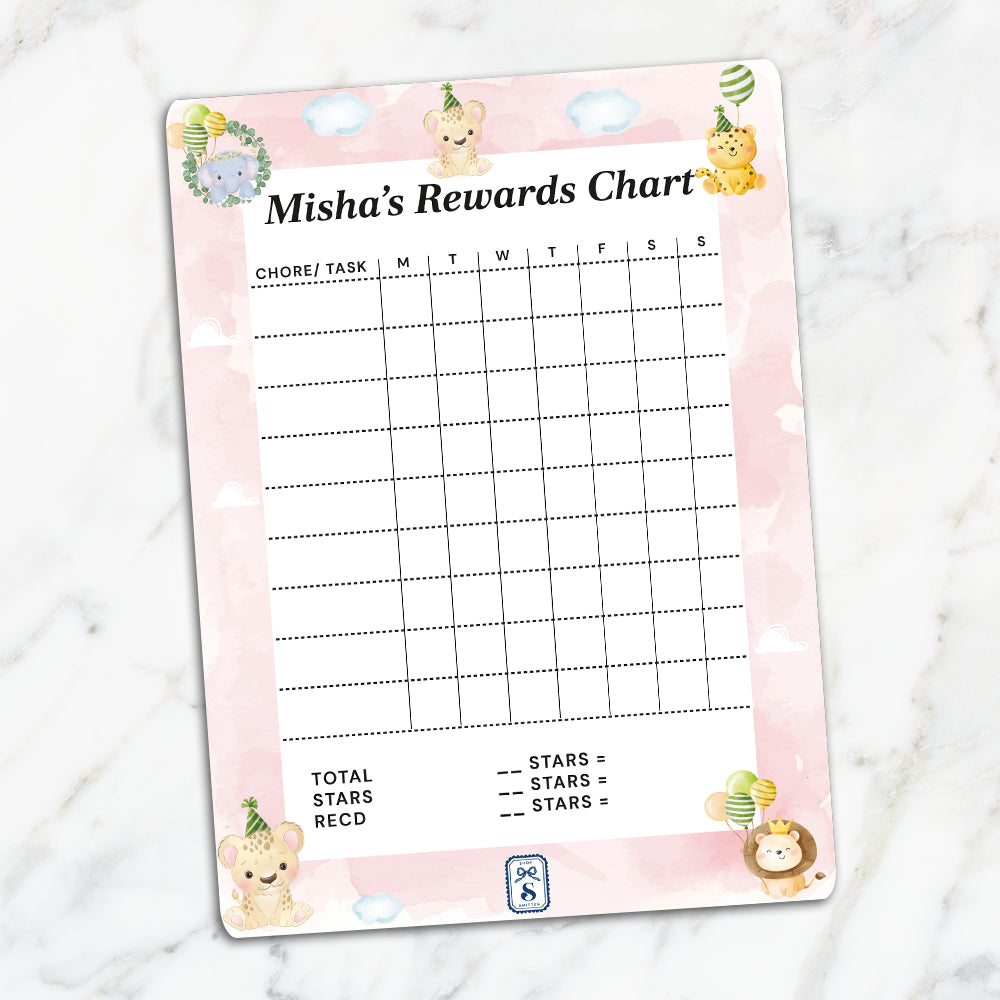 Safari Soiree Kids Reward Chart