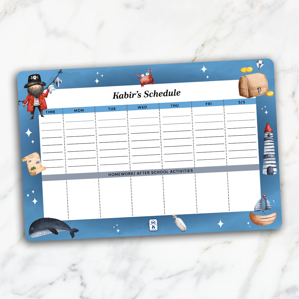 Treasure Island Kids Schedule Planner