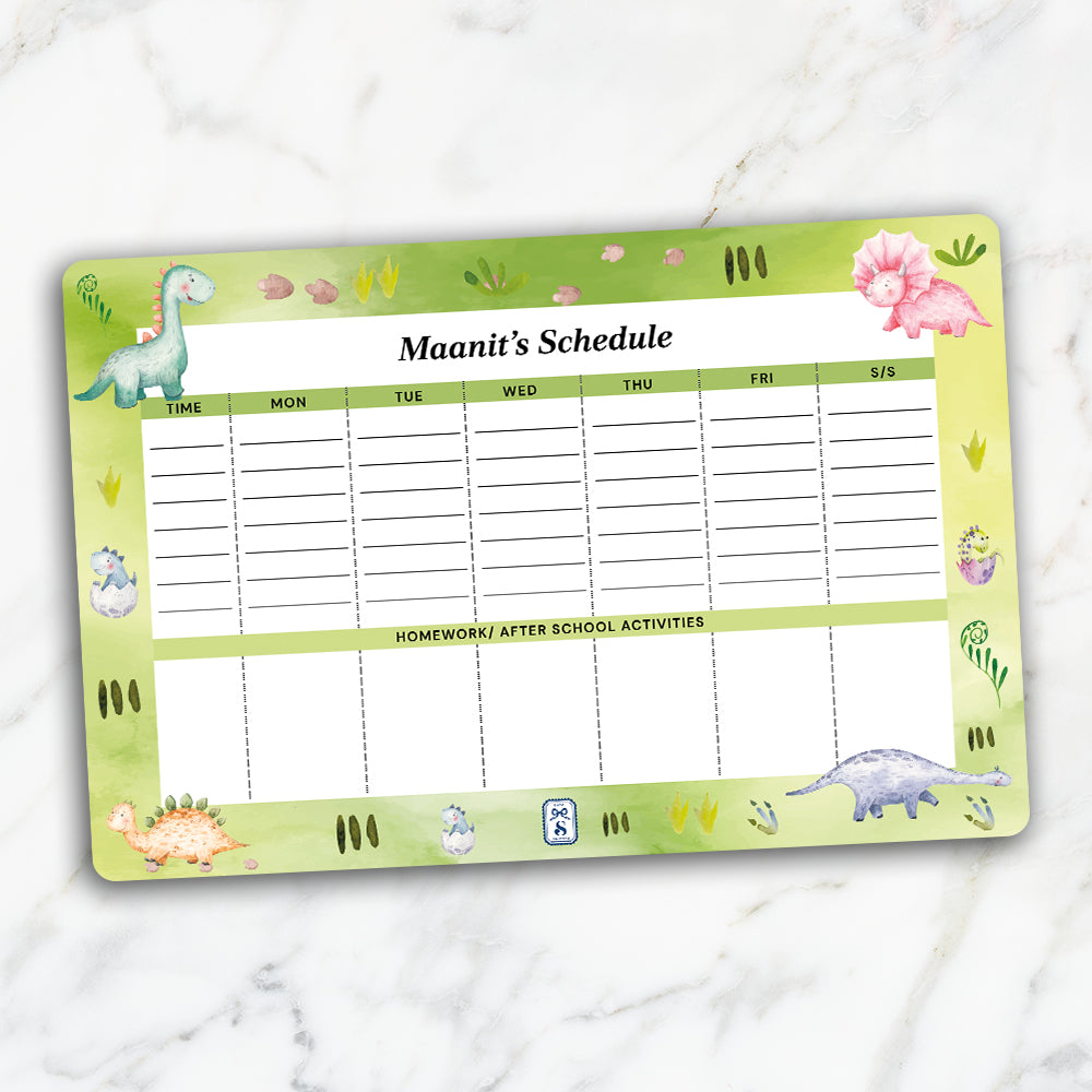 Dinoland Kids Schedule Planner