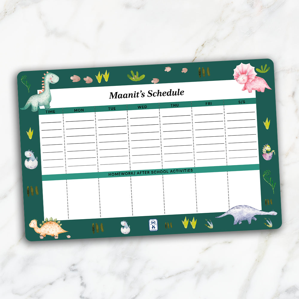 Dinoland Kids Schedule Planner