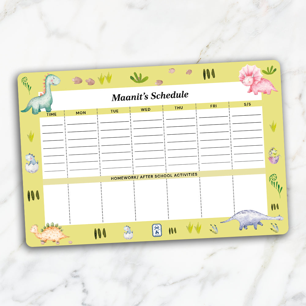 Dinoland Kids Schedule Planner