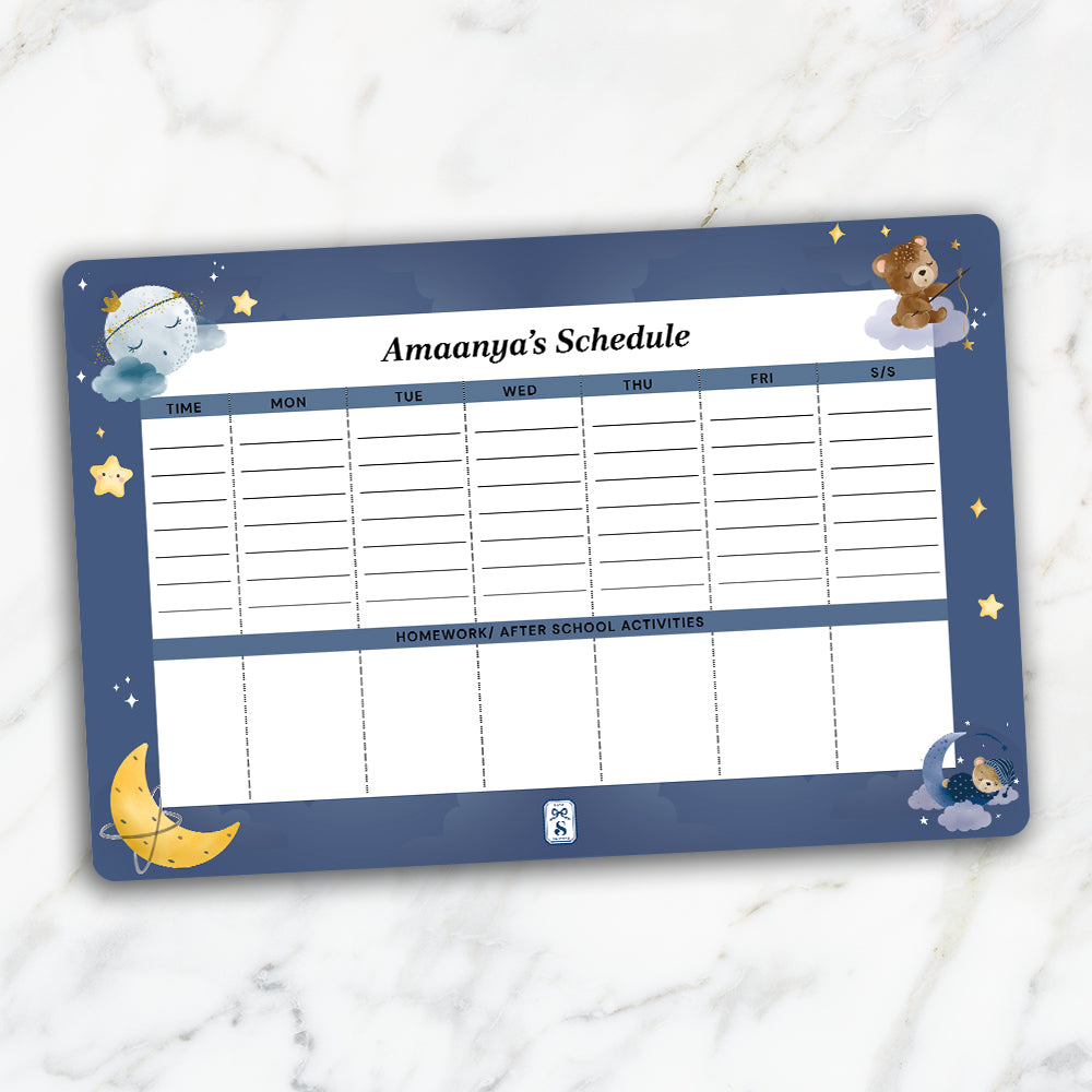 Moonlight Snuggles Kids Schedule Planner