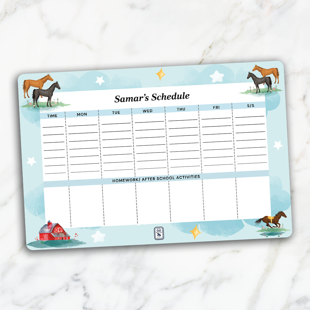 Lil Forest Friends Kids Schedule Planner